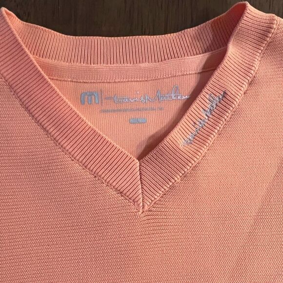 Travis Mathew Heather Flamingo V-Neck Golf Sweater Men’s L Soft Knit NWT - Picture 3 of 6